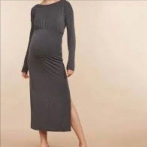 Maternity Side Slit Maxi Dress Size Large …
